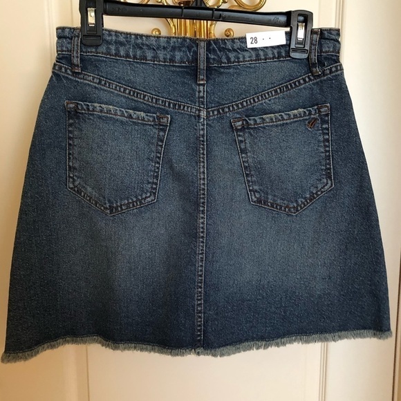 𝅺DENIM Blue Micro MINI Skirt WILLIAM RAST Raw Edge Cotton BUY NOW PRICE - Picture 3 of 7